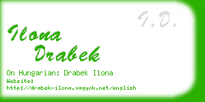 ilona drabek business card